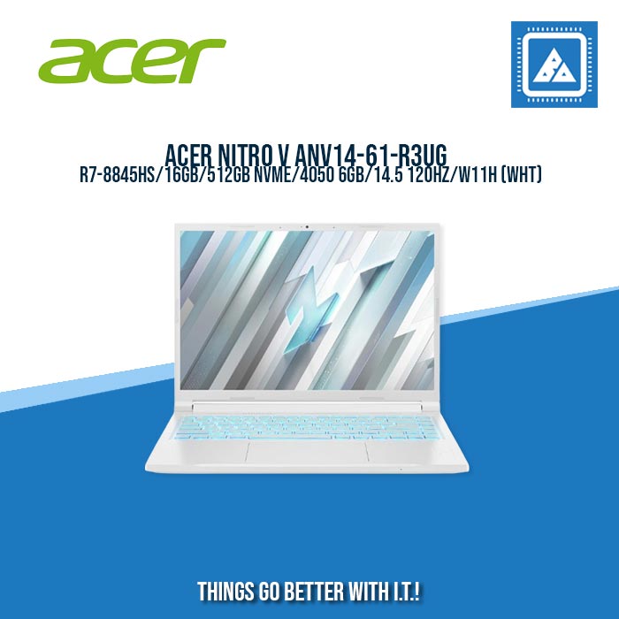 ACER NITRO V ANV14-61-R3UG R7-8845HS/16GB/512GB NVME/4050 6GB/14.5 120HZ/W11H/BEST FOR GAMING AND AUTOCAD LAPTOPS ACER NITRO V ANV14-61-R3UG R7-8845HS/16GB/512GB NVME/4050 6GB/14.5 120HZ/W11H/BEST FOR GAMING AND AUTOCAD LAPTOPS